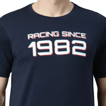 TVS Racing Classic Round Neck Navy Blue 1982 Tee Shirt 2