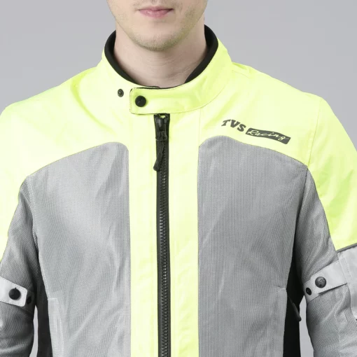 TVS Racing Road Zipper Neon Riding Jacket 7
