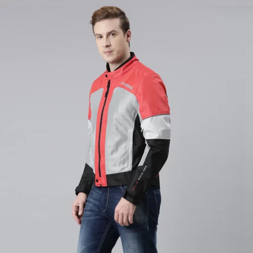 TVS Racing Road Zipper Red Riding Jacket  2