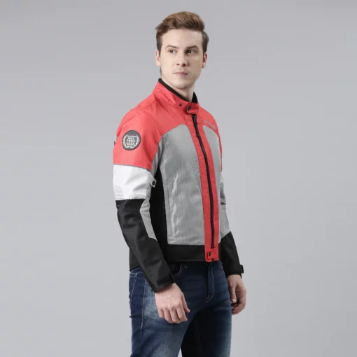 TVS Racing Road Zipper Red Riding Jacket  3