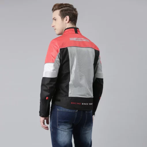 TVS Racing Road Zipper Red Riding Jacket  4