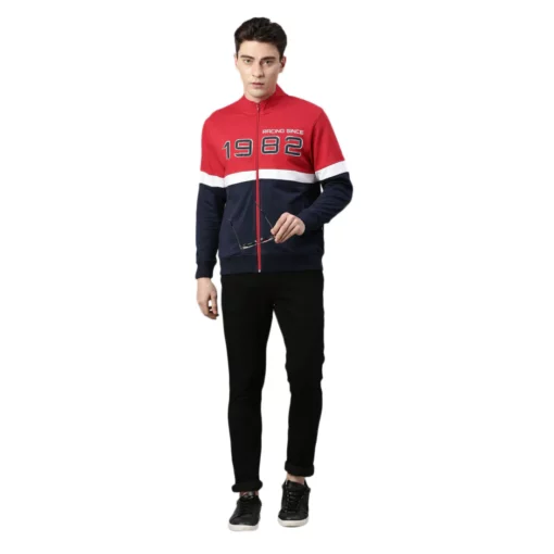 TVS Racing Storm Breaker Red Blue High Neck Sweatshirt 2