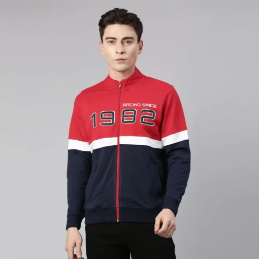 TVS Racing Storm Breaker Red Blue High Neck Sweatshirt