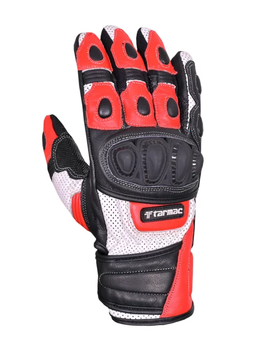 Tarmac Swift Black White Red Riding Gloves 2