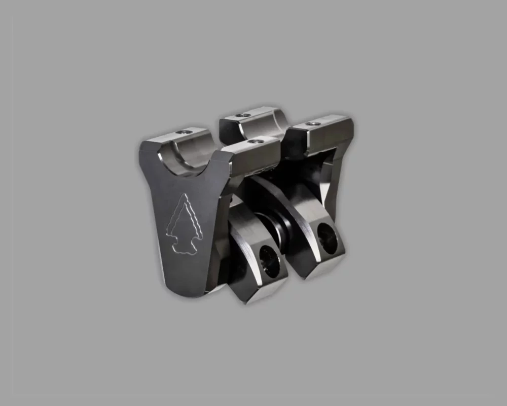 Rox Pivoting Handlebar Risers 51mm Rise Anodized Black For Indian Scout