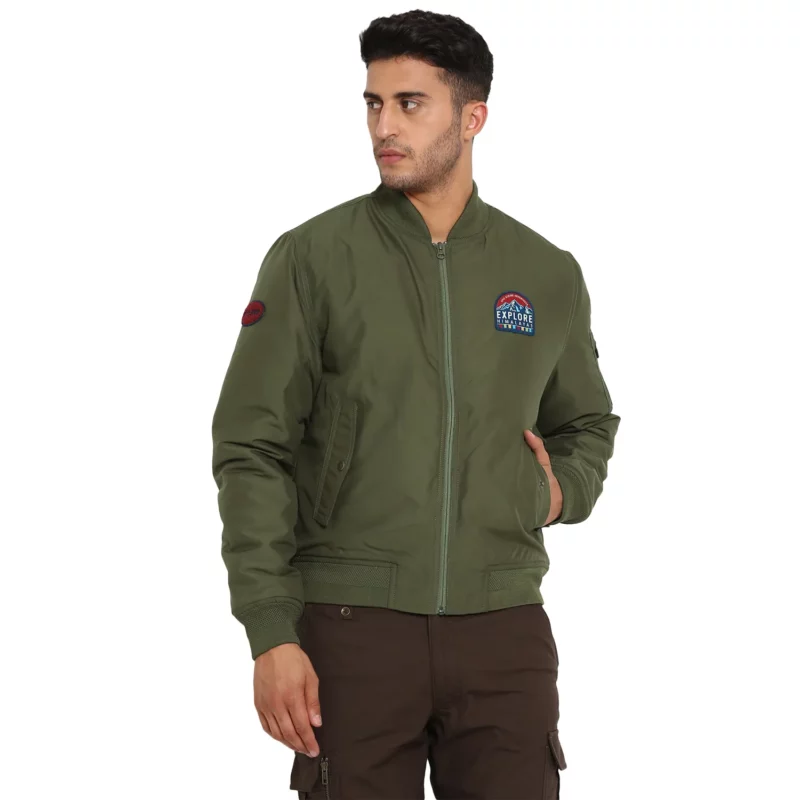 Royal Enfeild Explorer Bomber Olive Jacket