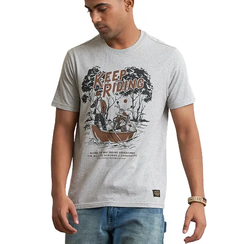 Royal Enfield Keep Riding Melenge Grey T shirt 6