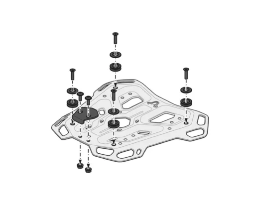 SW Motech Adventure Luggage Rack for BMW R1200GSA R1250GSA F850GSA for OE Stainless Steel Rack Only 5