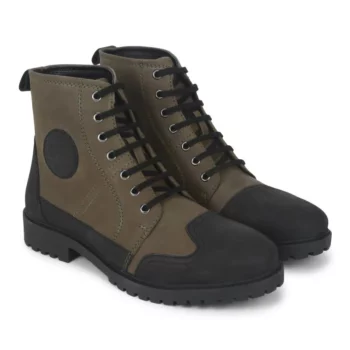 Royal Enfield Huntsman Leather Olive Riding Boots