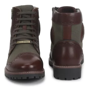 Royal Enfield Military Vibe Mid Olive Riding Boots 2