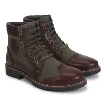 Royal Enfield Military Vibe Mid Olive Riding Boots