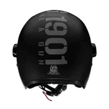 Royal Enfield Mlg Copter Face Long Visor Matt Black Helmet 2