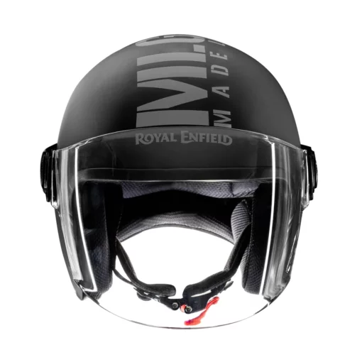 Royal Enfield Mlg Copter Face Long Visor Matt Black Helmet 5