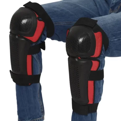 Royal Enfield Re Knox External Red Black Knee Armour L1 6