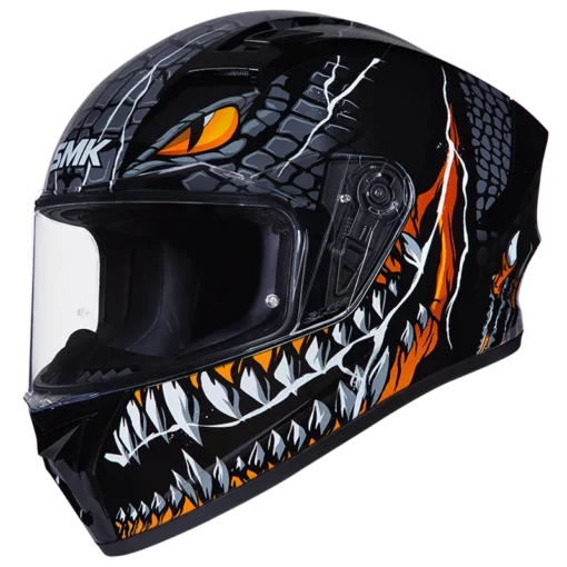 SMK Allterra Gloss Black Orange (GL267) Helmet
