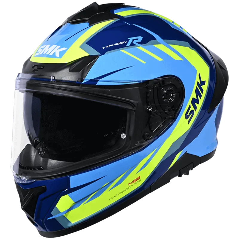 SMK Typhoon Aerot Gloss Blue Yellow Blue (GL545) Helmet