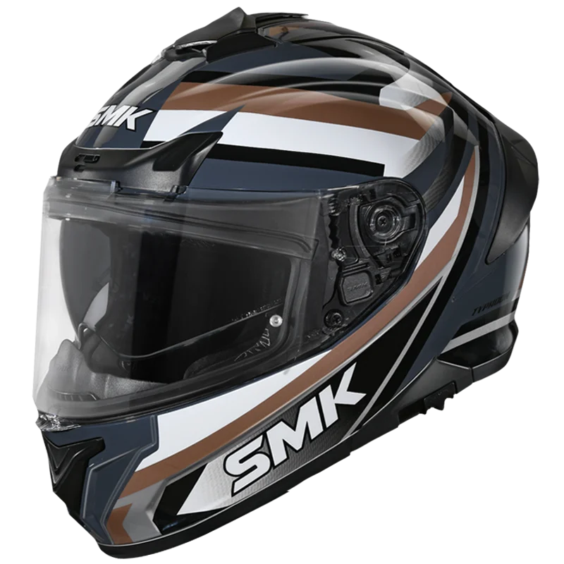 SMK Typhoon Freeride Gloss Grey Black Orange (GL627) Helmet