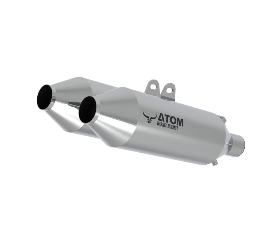 Barrel Atom Mirror Exhaust for Royal Enfield 650
