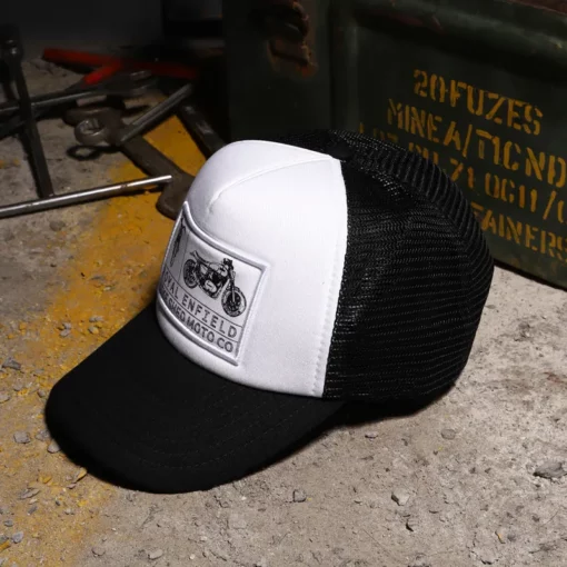 Royal Enfield Black White X Bsmc Vinplate Cap