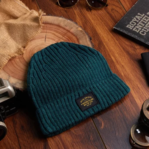 Royal Enfield Core Short Dark Green Beanie 3
