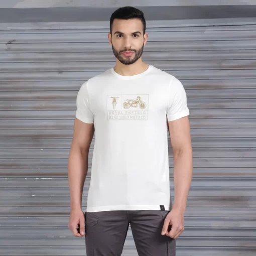 Royal Enfield X Bsmc White Aspect T Shirt