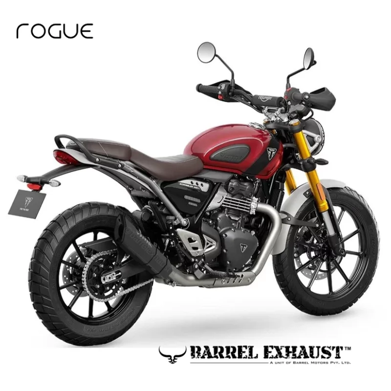 Exhaust Barrel Rogue V2 Black Triumph 400 1