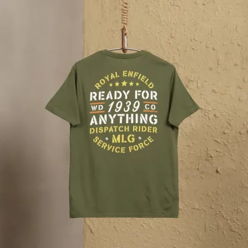 Royal Enfield Military Messenger Olive Men T Shirt 9