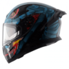 AXOR APEX Venomous Gloss Black Blue Full Face Helmet 2