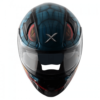 AXOR APEX Venomous Gloss Black Blue Full Face Helmet 4