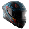 AXOR APEX Venomous Gloss Black Blue Full Face Helmet 5