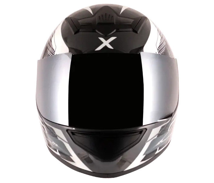 AXOR RAGE RUSTY Gloss Athena Grey Silver Full Face Helmet 1