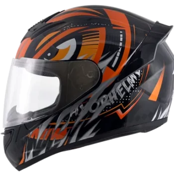 AXOR RAGE TROGON Gloss Black Orange Full Face Helmet 2