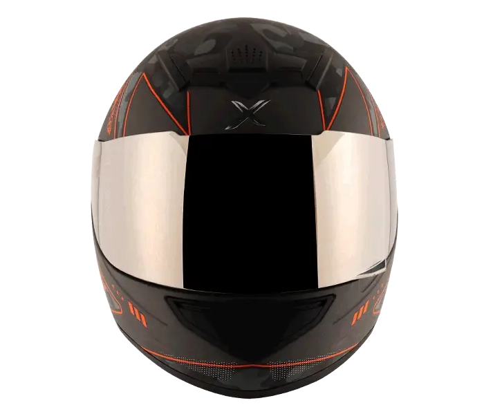 AXOR RAGE WAR Matt Athena Grey Orange Full Face Helmet 1