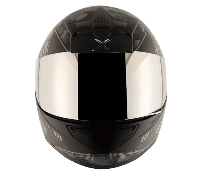 AXOR RAGE WAR Matt Black Silver Full Face Helmet 1