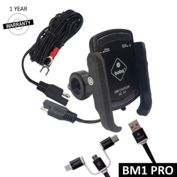 Bobo BM 1 Pro Black Bike Mobile Charger 1