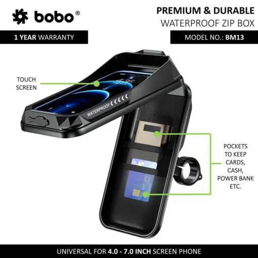 Bobo BM 13 Black Bike Mobile Charger 2