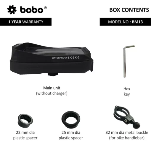 Bobo BM 13 Black Bike Mobile Charger 3