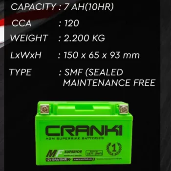 Crank 1 Performance CB7S BS(SMF) Battery 2