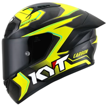 KYT NZ Race Carbon Competition Yellow Helmet 1