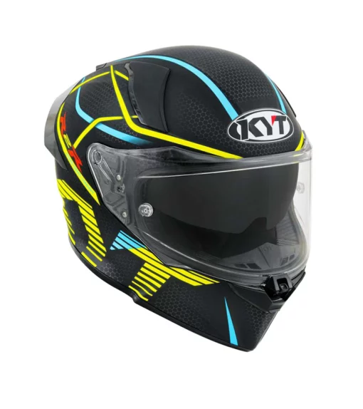 KYT R2R Pro Concept Matt Black Yellow Helmet 1