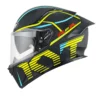 KYT R2R Pro Concept Matt Black Yellow Helmet 2
