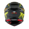 KYT R2R Pro Concept Matt Black Yellow Helmet 3