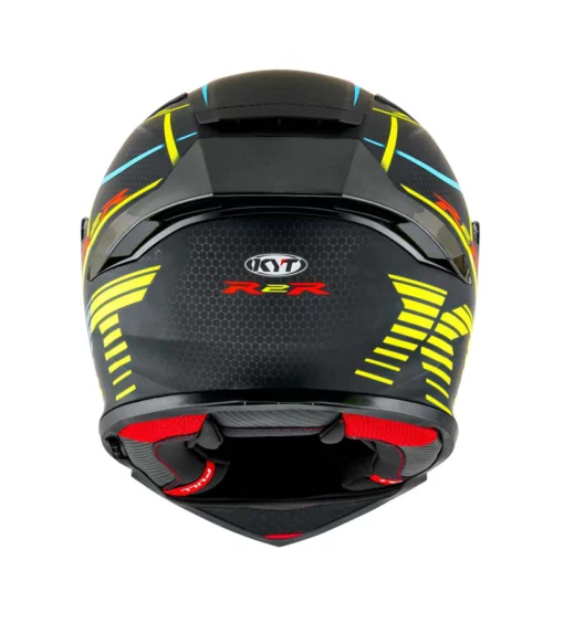 KYT R2R Pro Concept Matt Black Yellow Helmet 3