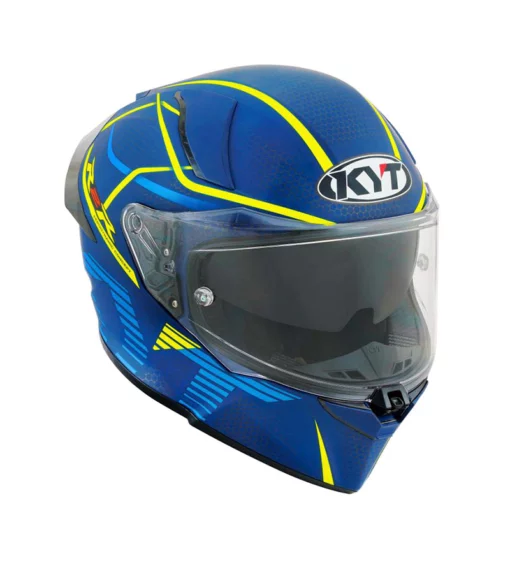 KYT R2R Pro Concept Matt Blue Yellow Helmet 1