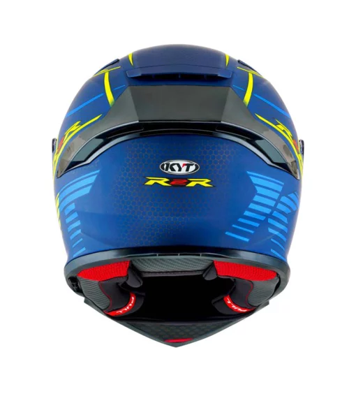 KYT R2R Pro Concept Matt Blue Yellow Helmet 3