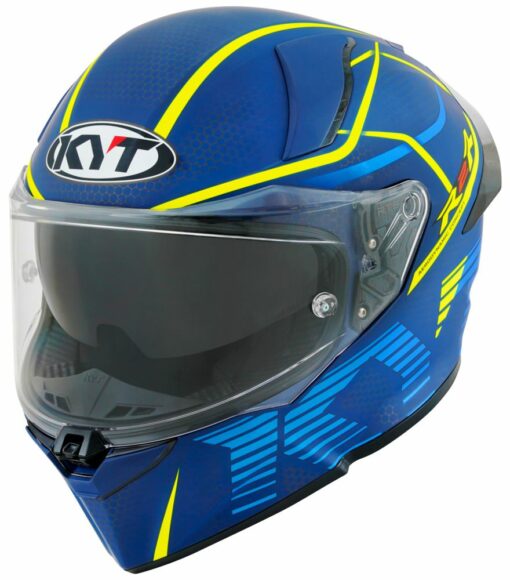KYT R2R Pro Concept Matt BlueYellow Helmet (2)