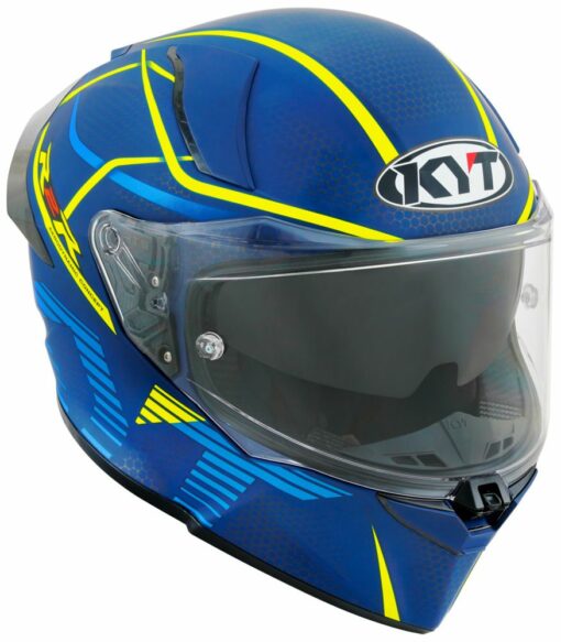 KYT R2R Pro Concept Matt BlueYellow Helmet (3)
