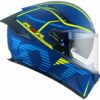 KYT R2R Pro Concept Matt BlueYellow Helmet (4)
