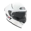 KYT R2R Pro Plain White Helmet 2