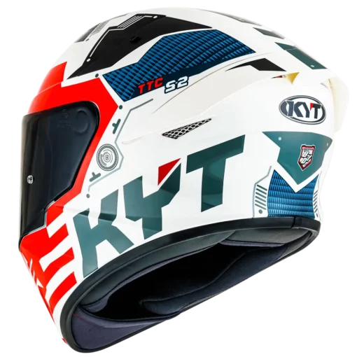KYT TT Course Fuselage Red Helmet 8
